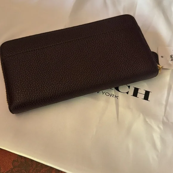Coach Oxblood Leather Wallet NWT - Picture 7 of 11